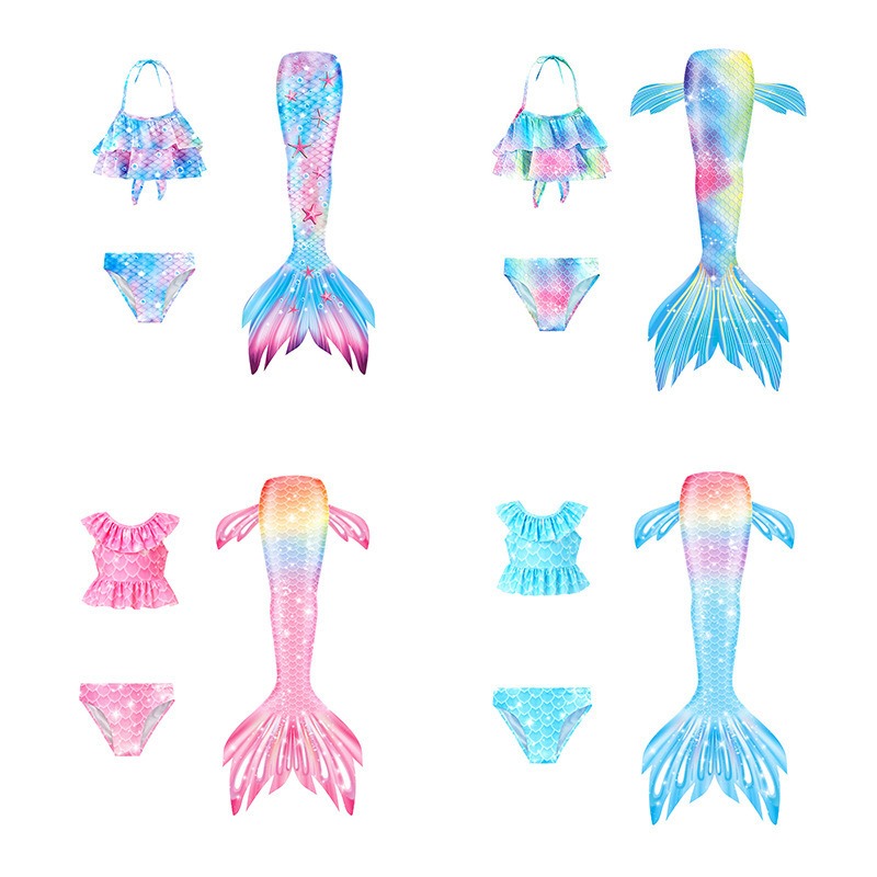 Aquatic Sports Wear - Costume de sirène pour filles, maillot